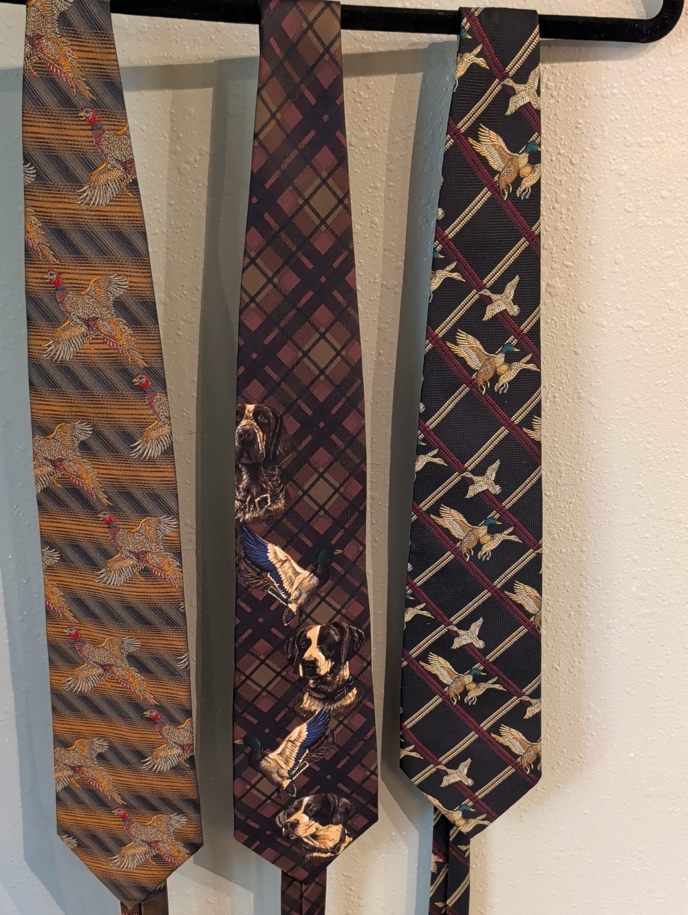 Lot 3 Vintage Ties Robert Talbott Hand Sewn Finest Silk Made In USA Duck Hunting